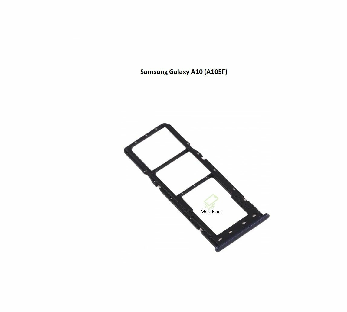 Держатель SIM для Samsung Galaxy A10 (A105F), Черный (Сим Лоток) — фото 1
