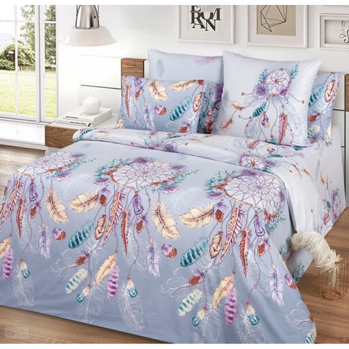 Амулет КПБ 2-х. сп. с европростыней, простынь 220*240 наволочки 70х70 - 2 шт, пододеяльник 220*180, поплин -100% хлопок