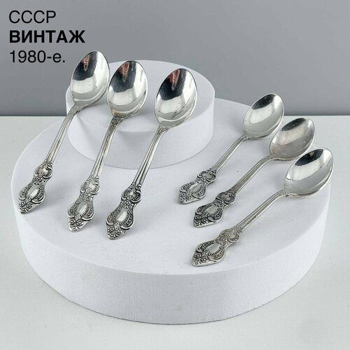 Винтажные кофейные ложки Цветы МНЦ РЗ СССР 1980-е 2000₽