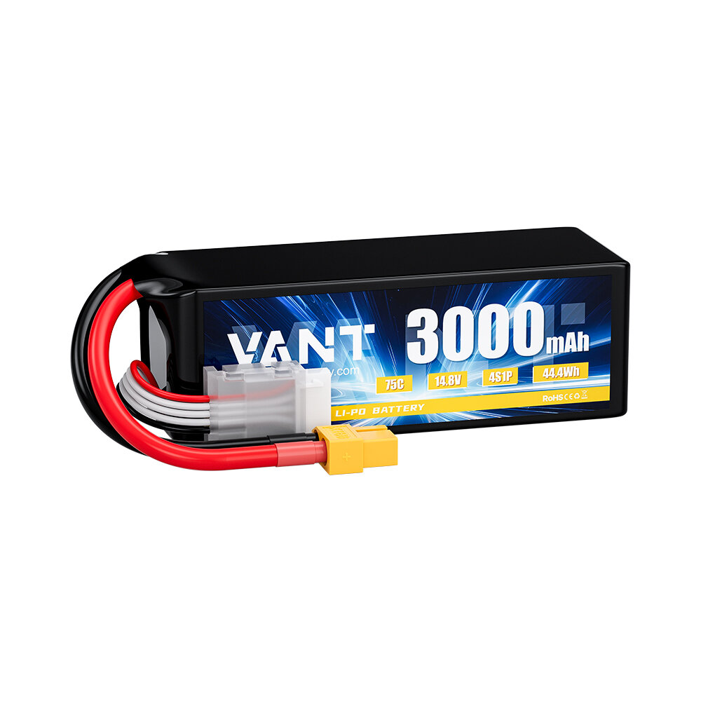 Аккумулятор LiPo Vant - 14.8В 3000мАч 75C (4S, мягкий корпус, разъём XT60)