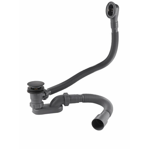 Слив-перелив для ванны Sergig SR121 черный (клик-клак)