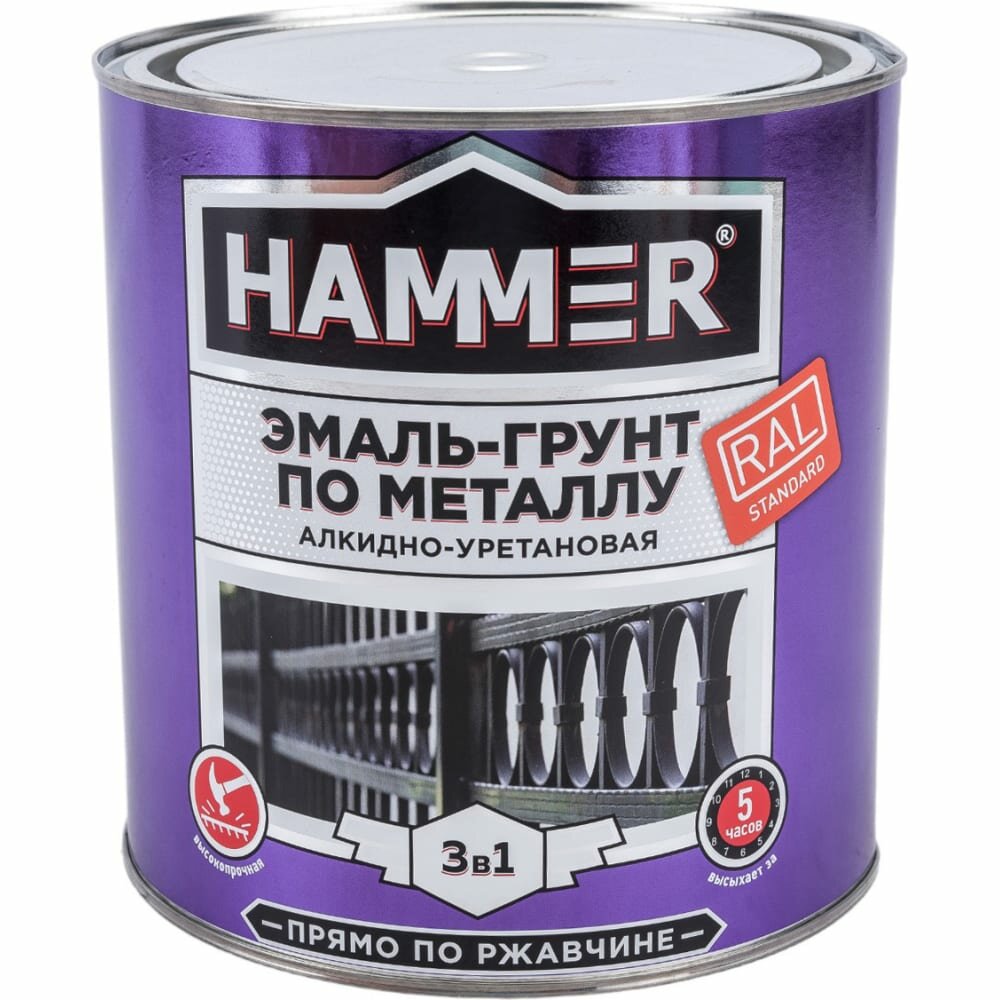 Эмаль-грунт по металлу Hammer ЭК000133637