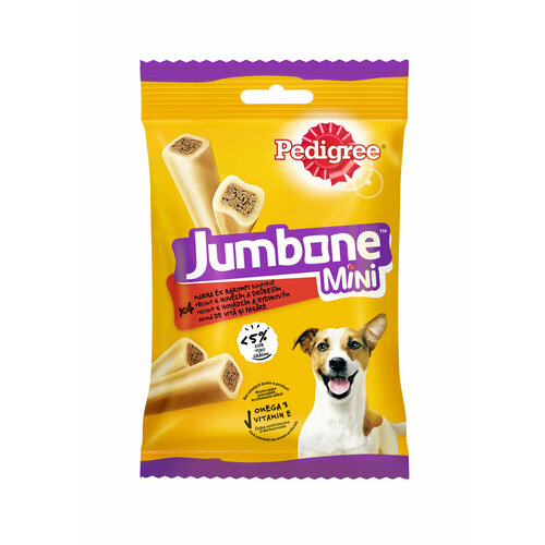 Лакомство для собак мелких пород Pedigree Jumbone Mini, с говядиной и курицей, 160 г