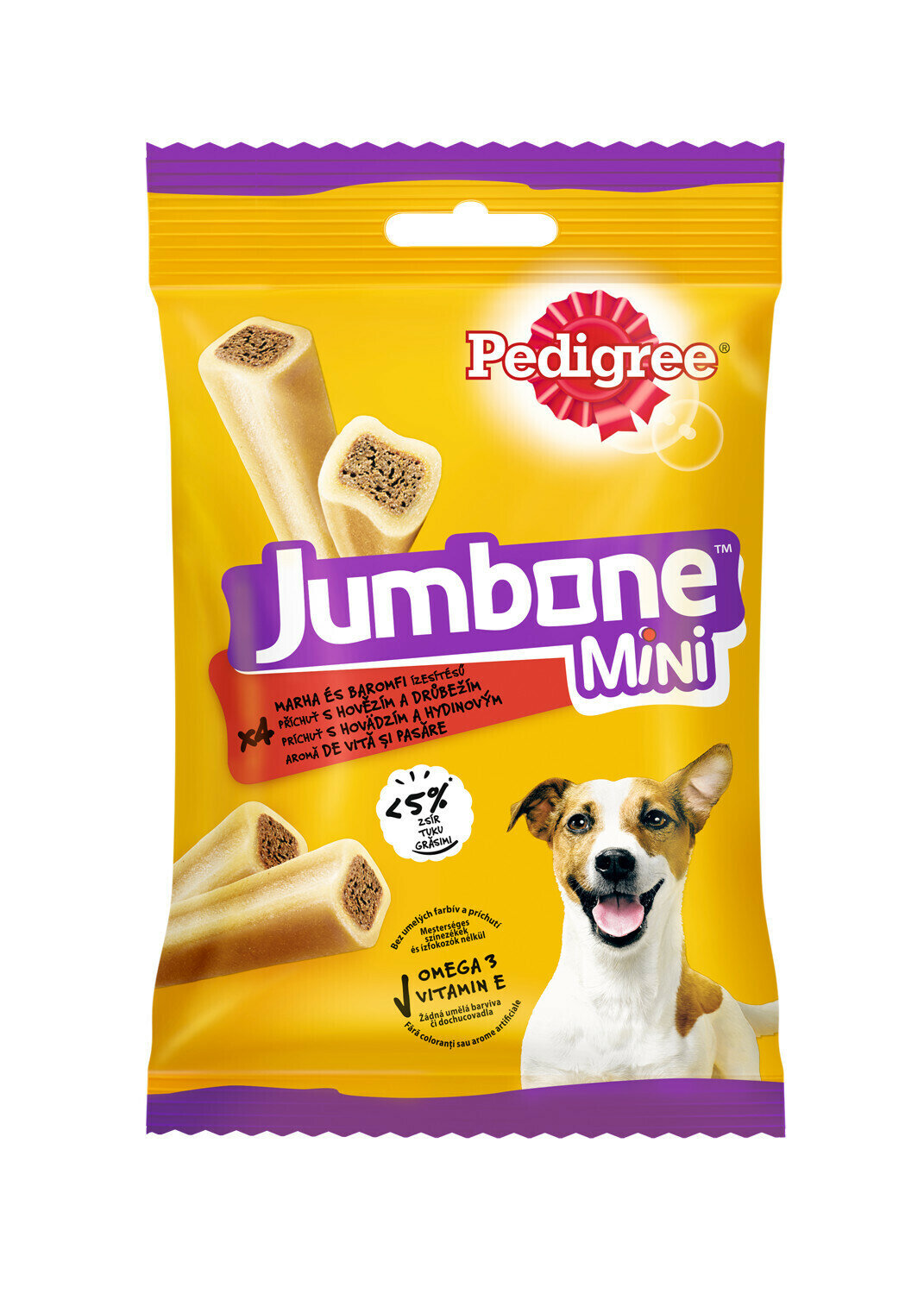 Лакомство для собак мелких пород Pedigree Jumbone Mini с говядиной и курицей 160 г