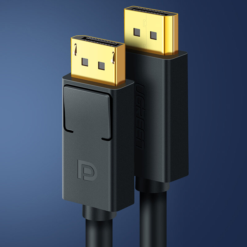 Кабель UGREEN DP 1.2 Male to Male Cable 2m DP102 Black (10211) — фото 1