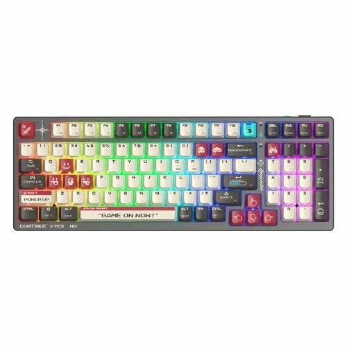 Клавиатура A4TECH Bloody WS98 Pixels Red, USB, Bluetooth/Радиоканал, темно-серый + белый