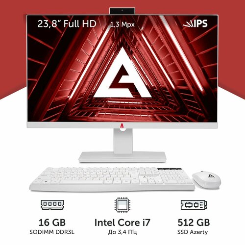 Моноблок Azerty AZ-2413 238 IPS 1920х1080 Intel i7-2620M 2x27GHz 16Gb DDR3L 512Gb SSD 4227000₽