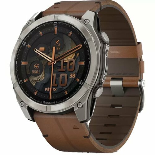 Умные часы Garmin Fenix 8 51мм 010-02905-40 Leather Band Titanium Graphite 169990₽