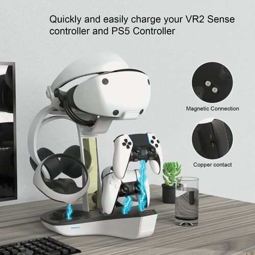 Изображение товара VR-аксессуар, Подставка для зарядки контроллеров PS VR2/PS5 Sense с док-станцией