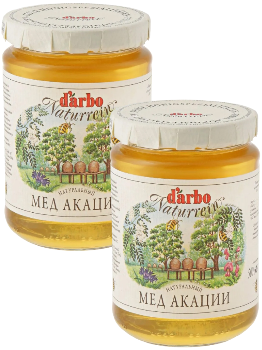 Мед натуральный акации Darbo набор 500 г*2штуки ст/банка Австрия
