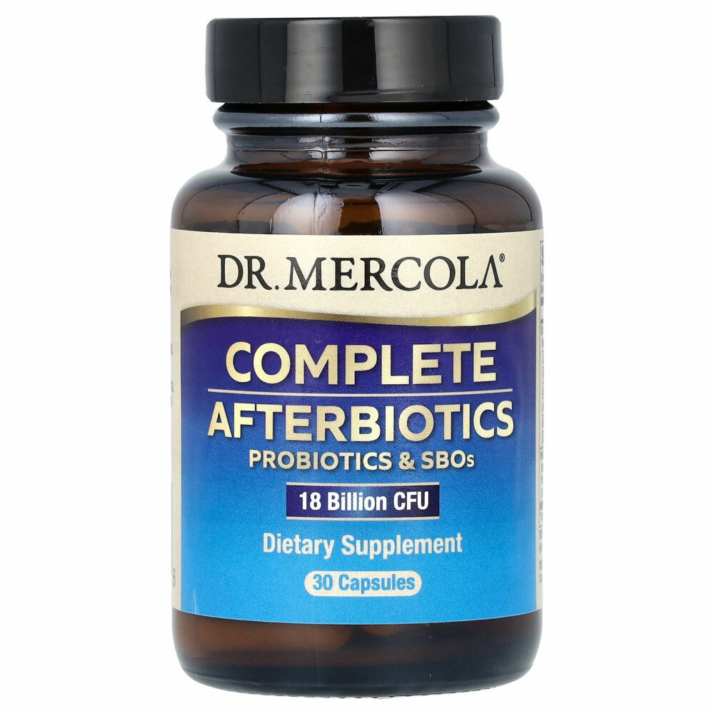 Dr. Mercola, Complete Afterbiotics®, пробиотики и почвенные организмы, 30 капсул