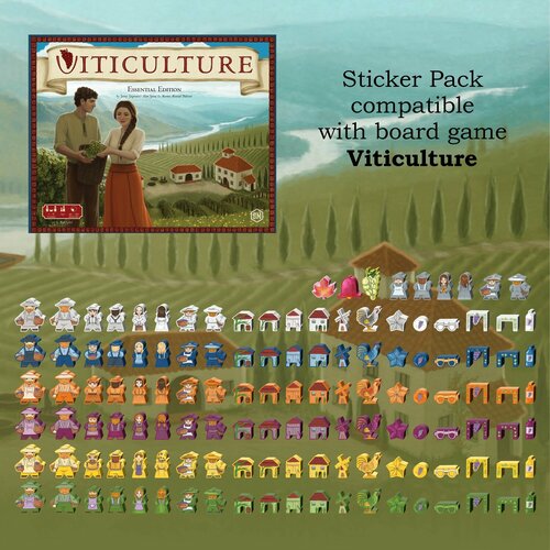 Стикерпак для настольной игры Viticulture (Виноделие) и всех его дополнений