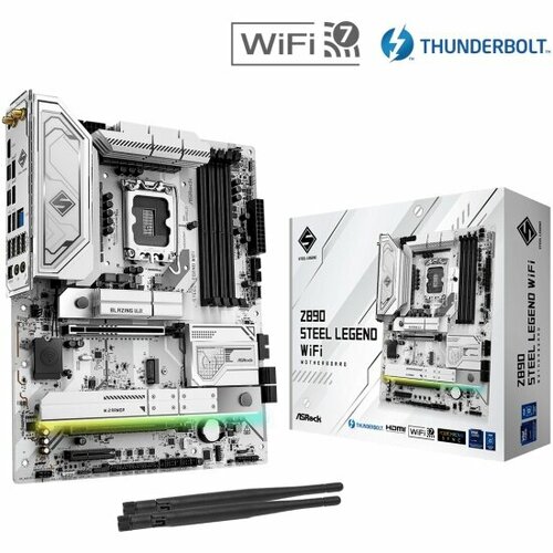 Материнская плата Asrock Z890 STEEL LEGEND WIFI LGA1851 ATX 43170₽