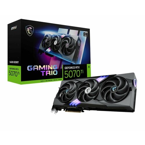 Видеокарта MSI RTX 5070 Ti GAMING TRIO OC PLUS 16GB 140788₽