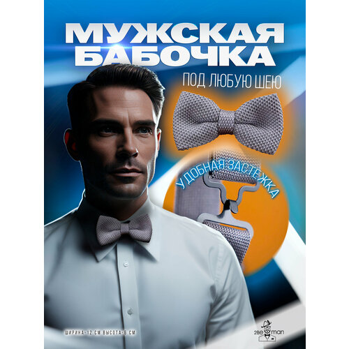 фото Бабочка 2beman, серый