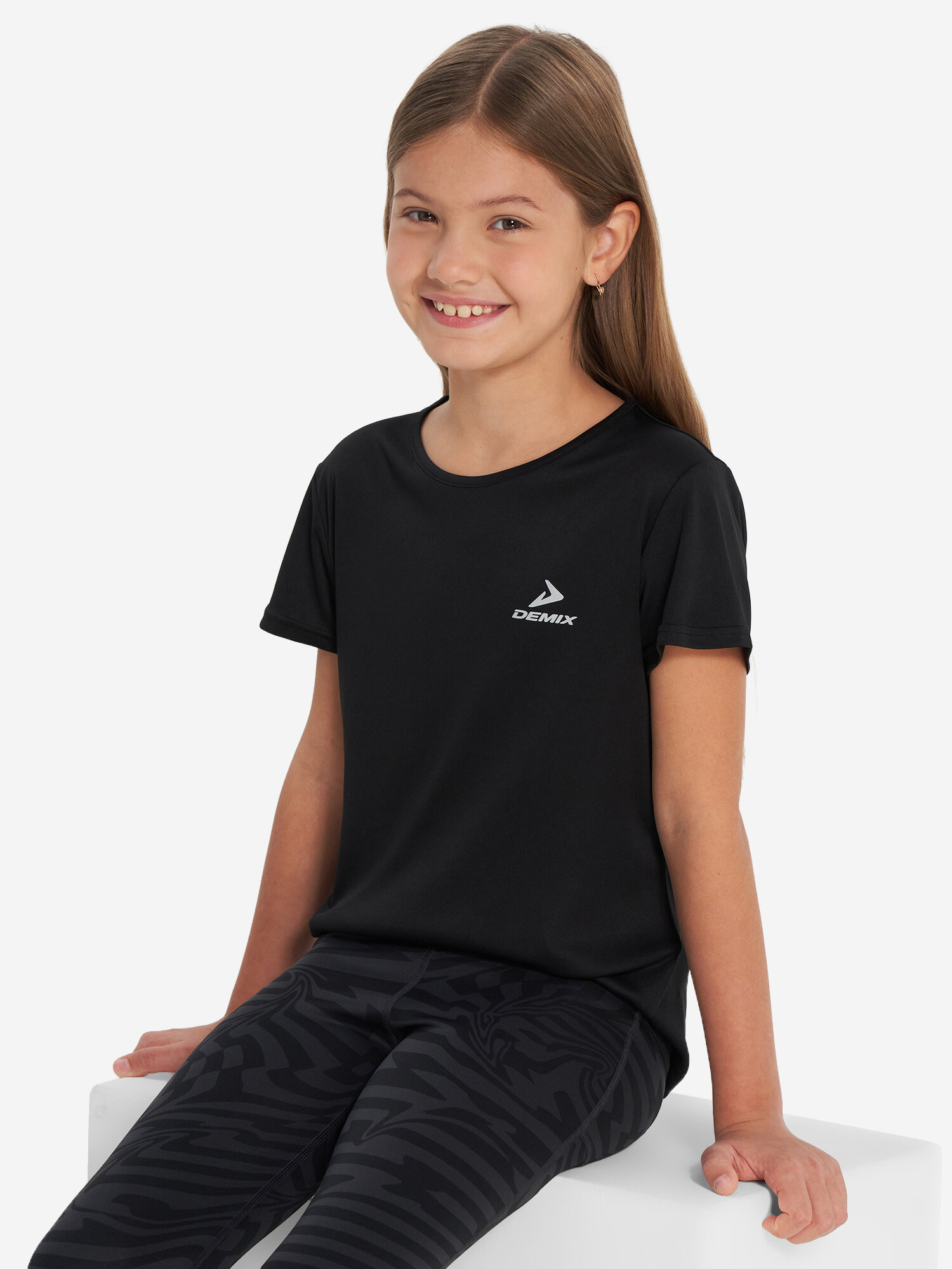 Футболка Demix, размер 158-164, черная — фото 1