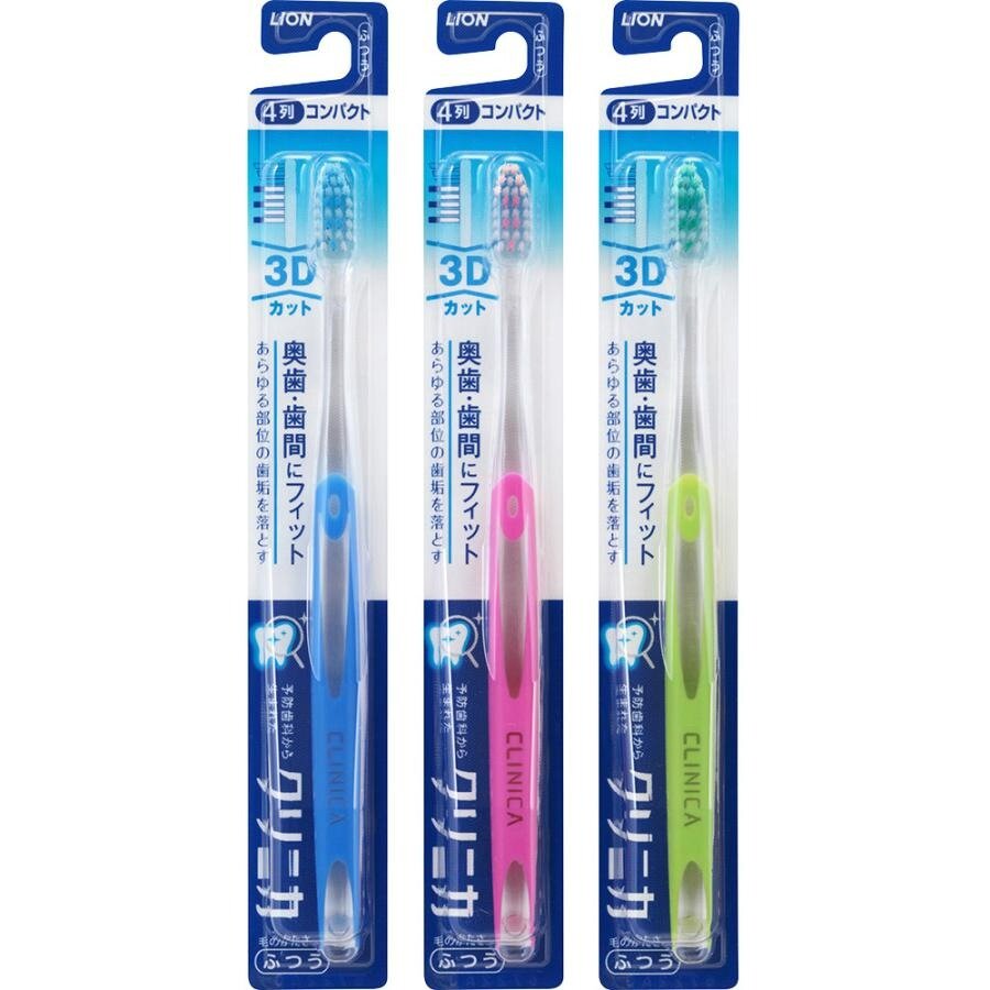 Зубная щетка Lion Clinica Brush 3D cut с многоуровневыми щетинками, средней жесткости