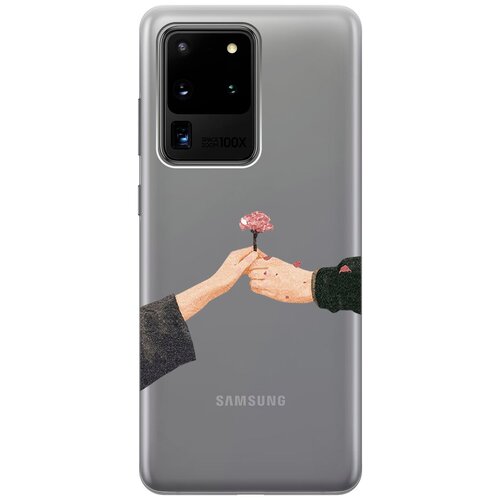 Силиконовый чехол с принтом Hands для Samsung Galaxy S20 Ultra / Самсунг С20 Ультра силиконовый чехол с принтом space stickers для samsung galaxy s20 ultra самсунг с20 ультра