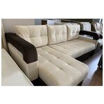 Угловой диван Кристалл Сити 1, бежевый - изображение