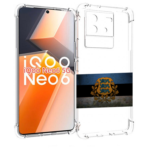 Чехол MyPads герб флаг эстонии-1 для Vivo iQoo Neo 6 5G задняя-панель-накладка-бампер