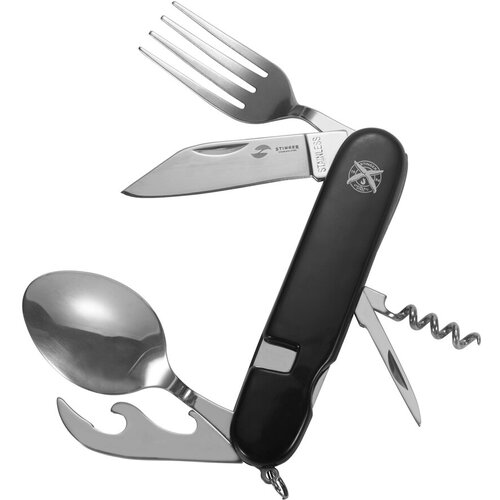 Нож перочинный Stinger, 111,3 мм, 8 функций, рукоять АБС-пластик, черный, в блистере FK-A106PB-2
