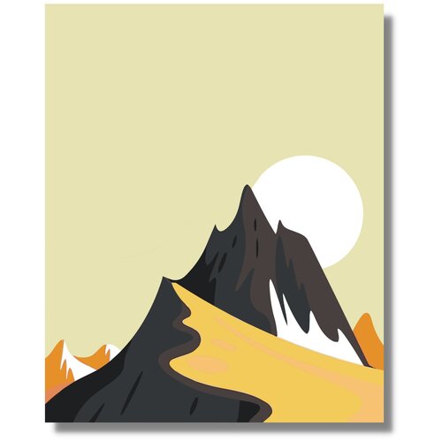 Картина по номерам Скалистые горы холст на подрамнике 40х50