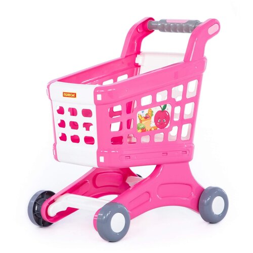 игрушечная тележка для кукол миниатюра мега маркет Тележка для маркета «Натали», цвет розовый