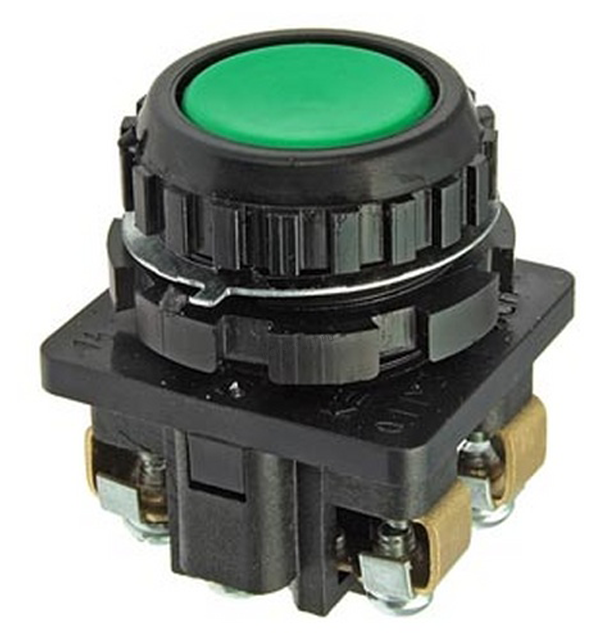 Выключатель кнопочный КЕ 011-У2-исп.2 зеленый 1з+1р 10A 660B IP40 TDM - фотография № 2