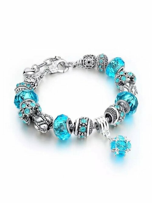 Браслет DS Jewelry, голубой, бирюзовый