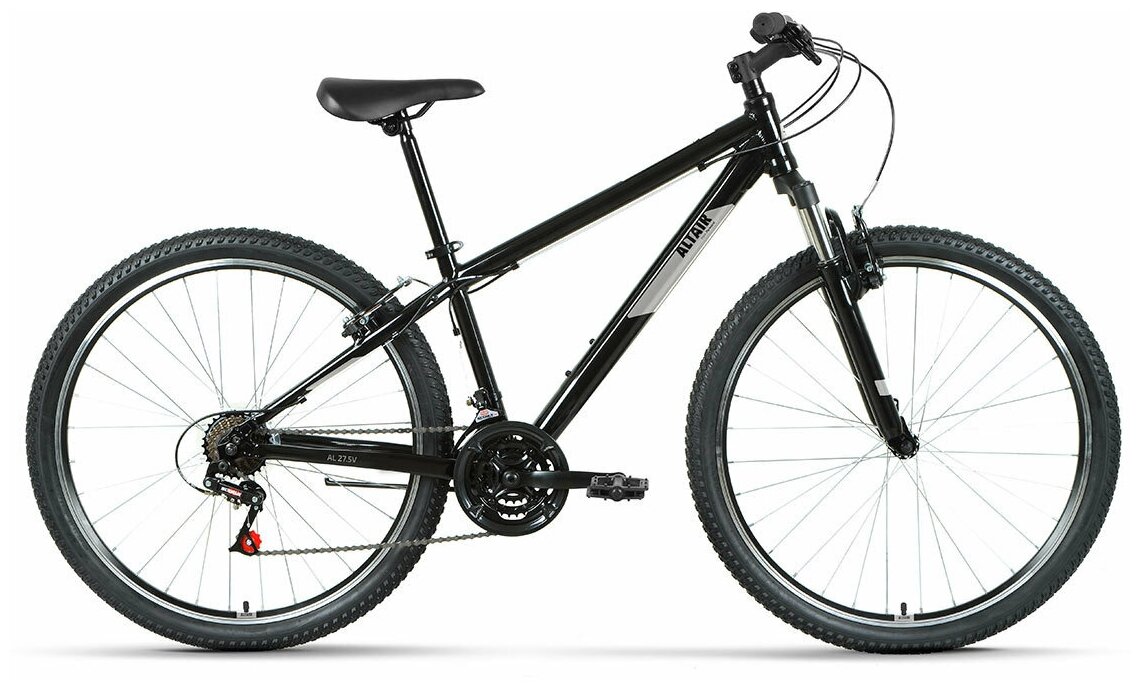 Велосипед ALTAIR AL 27,5 D (27,5" 21 ск. рост. 17") 2022, серый/черный, RBK22AL27232