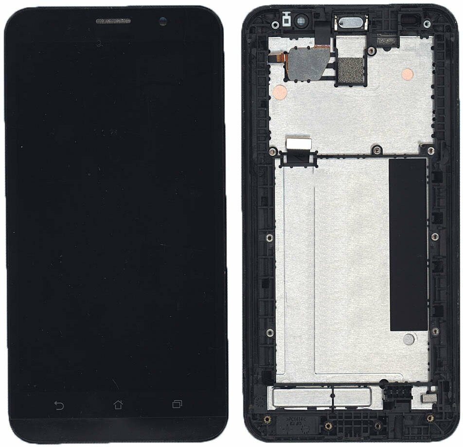 Дисплей для Asus ZenFone 2 ZE551ML черный с рамкой