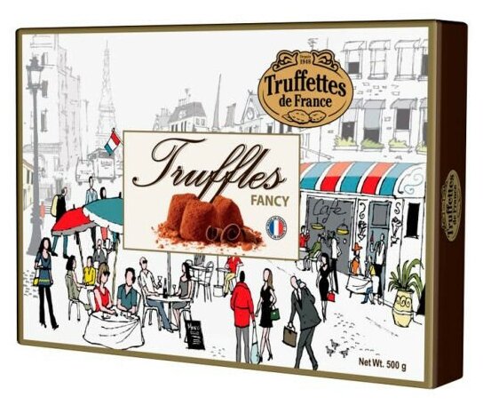 Подарочный набор Chocmod Truffettes de France Fancy Конфеты трюфель Париж в новогодней упаковке, 500г - фотография № 3