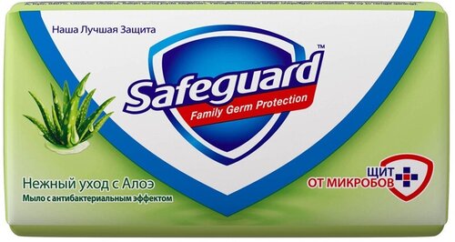 Safeguard Твёрдое мыло Нежный уход с алоэ алоэ вера, 90 мл, 90 г