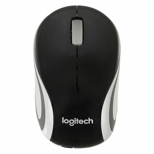 Мышь Logitech Mini M187, оптическая, беспроводная, USB, черный и серый [910-002731]