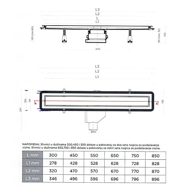 Душевой лоток Pestan Confluo Premium White Glass Line 13000280, 300мм - фотография № 5