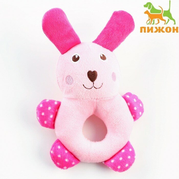 Игрушка пищащая для собак "Кролик", 17 см