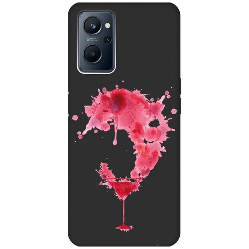 Матовый чехол Cocktail Splash для Realme 9i / Рилми 9и с 3D эффектом черный силиконовый чехол с принтом cocktail splash для realme 9 рилми 9