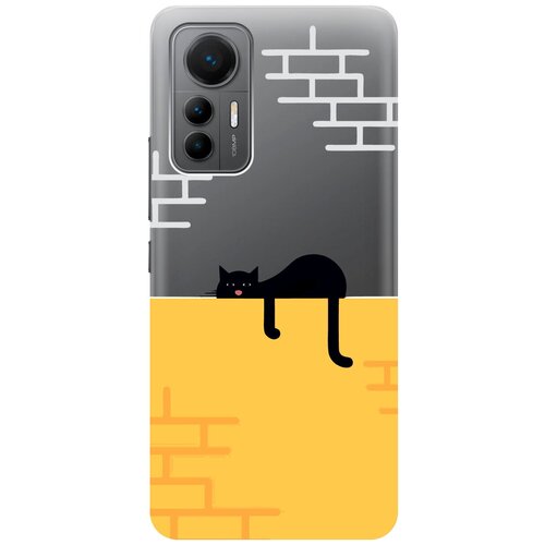 Силиконовый чехол на Xiaomi 12 Lite, Сяоми 12 Лайт с 3D принтом Lazy Cat прозрачный силиконовый чехол на xiaomi 12 pro сяоми 12 про с 3d принтом lazy cat прозрачный