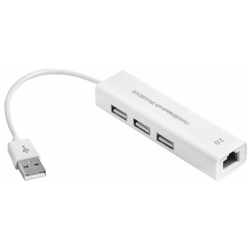 Хаб Greenconnect USB 2.0 Хаб на 3 порта + 10/100Mbps Ethernet Network (GCR-AP03)