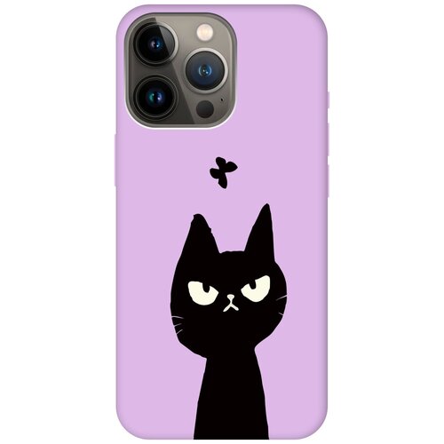 Силиконовый чехол на Apple iPhone 13 Pro / Эпл Айфон 13 Про с рисунком Disgruntled Cat Soft Touch сиреневый силиконовый чехол на apple iphone 13 pro эпл айфон 13 про с рисунком disgruntled cat soft touch желтый