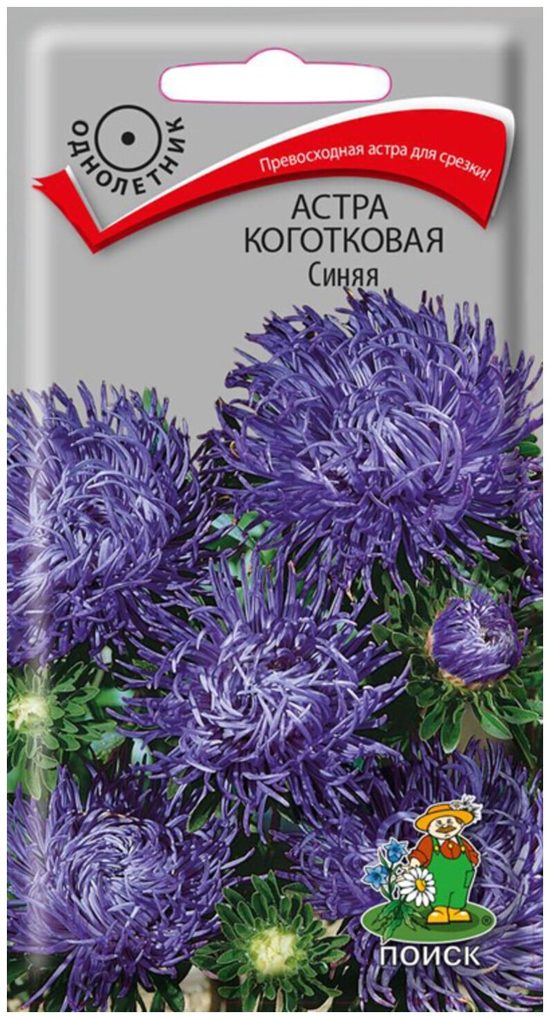 Семена Астра Синяя коготковая 03г Одн 75см (Поиск)