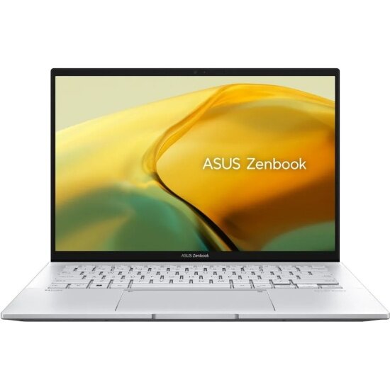 Ноутбук ASUS Zenbook 14 OLED UX3402VA-KM064W 90NB10G6-M00E90 (14", Core i7 1360P, 16Gb/ SSD 1024Gb, Iris Xe Graphics eligible) Серебристый - фото №1