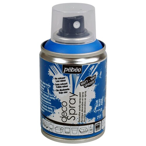 Краска на водной основе decoSpray, 093717 Синий, 100 мл, Pebeo