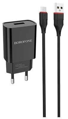 Сетевое зарядное устройство Borofone Micro-Usb BA20A/ Зарядка для телефона/ Адаптер + кабель