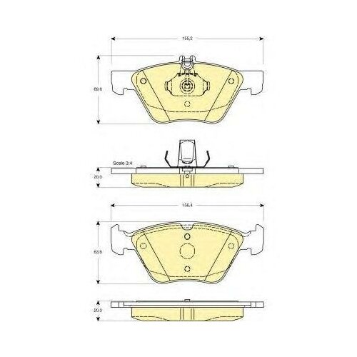 Колодки Тормозные Mercedes W210/208 200-320 Передние Girling арт. 6112152