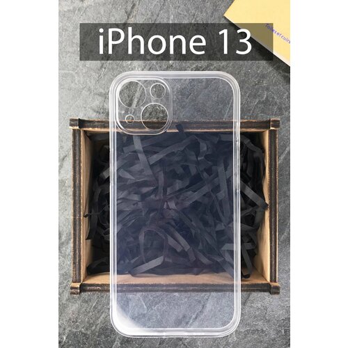Силиконовый прозрачный чехол для iPhone 13 / Айфон 13 силиконовый чехол life is кайф чехол для iphone 13 прозрачный айфон 13