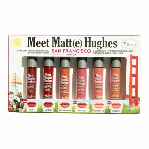 THEBALM Набор миниатюр для губ Meet Matt(e) Hughes SAN FRANCISCO