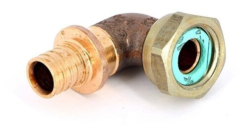 RX+ 14563961001 Угольник-переходник с накидной гайкой (Ø 16 мм, 1/2", бронза) REHAU - фото №2