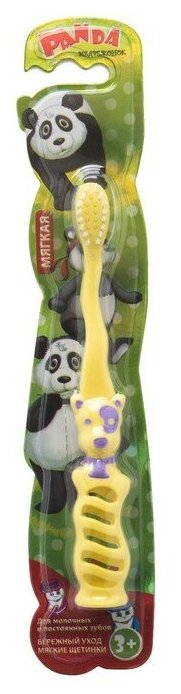 Зубная щетка Vilsen brush «Панда медвежонок», детская, цвет микс
