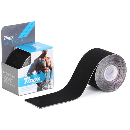 Кинезио тейп синтетика Tmax Rayon Base Tape 5cm x 5m, черный